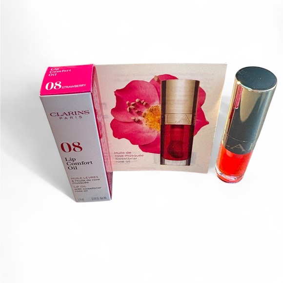 Clarins Other - Clarins Lip Comfort Oil 08 Strawberry NIB